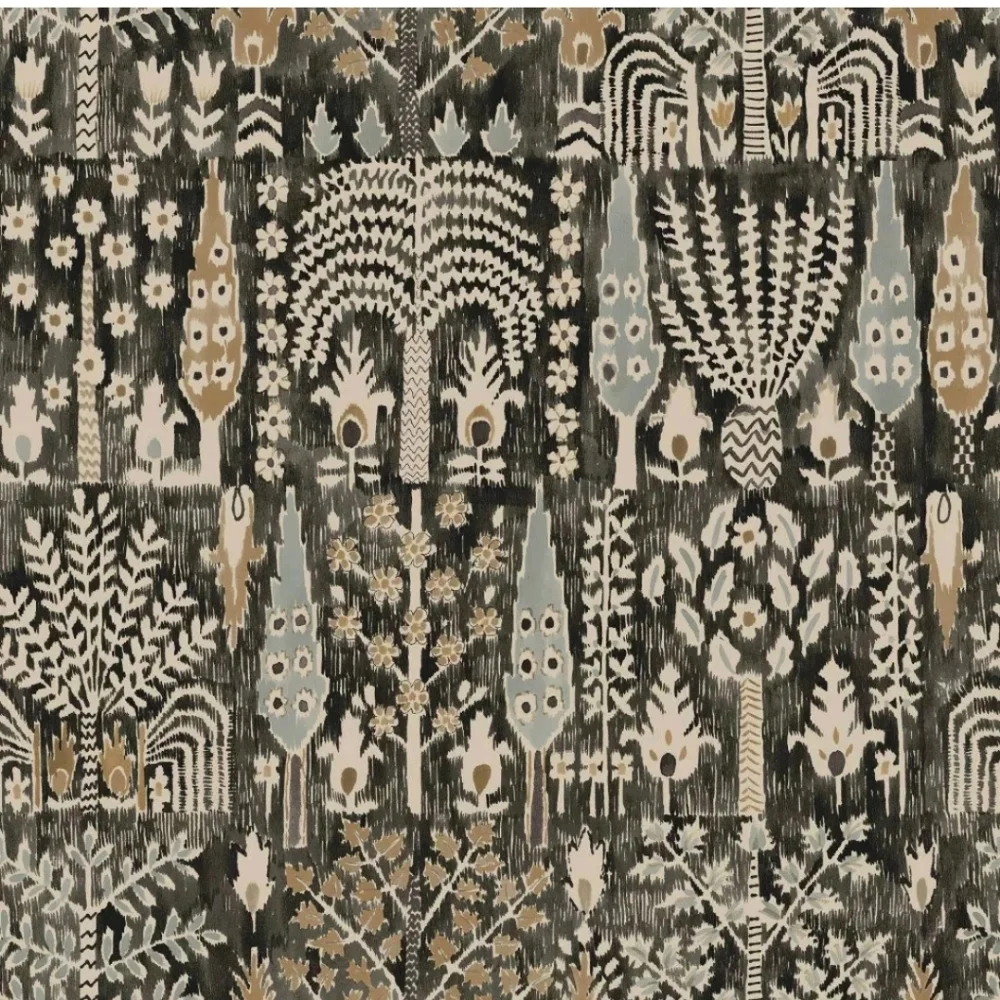 RoomMates Ikat Peel and Stick Wallpaper Black